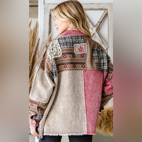 Oli & Hali Multicolor Patchwork Jean Jacket - Picture 4 of 8